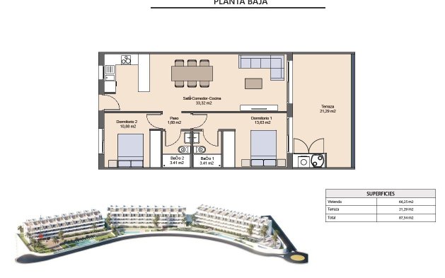 Obra nueva - Apartamento en planta baja - Finestrat